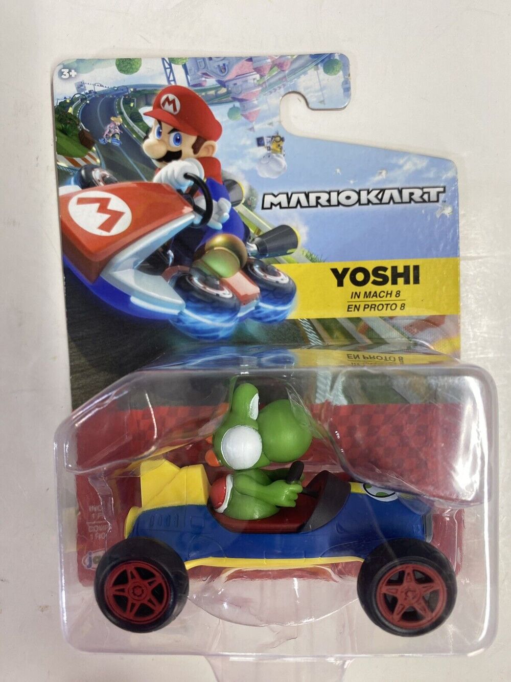 NEW Jakks Pacific Super Mario Kart Racers YOSHI MarioKart Mach 8 Toy Figure